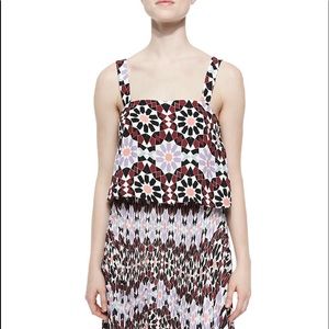 Elle Sassoon Luana Silk Geometric-Print Maxi Dress